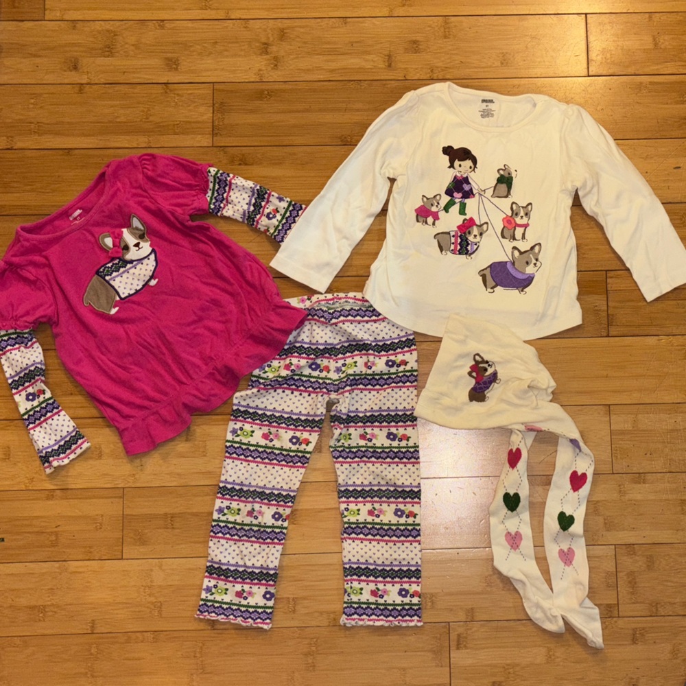 Gymboree Corgi puppy print from “Falling for Feathers” clothing line-sz. 2T-3T